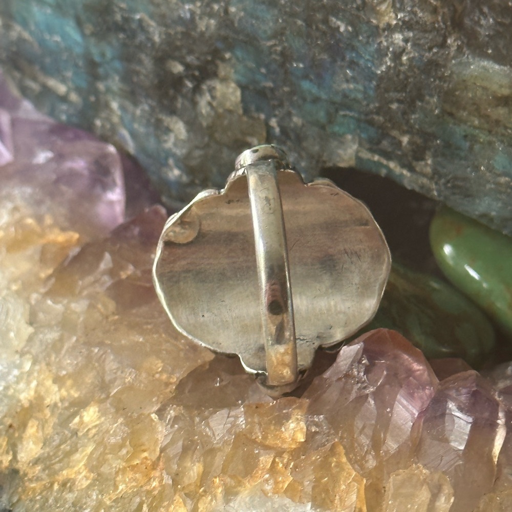 Stunning Turquoise 925 Solid Sterling Silver Ring - image 3